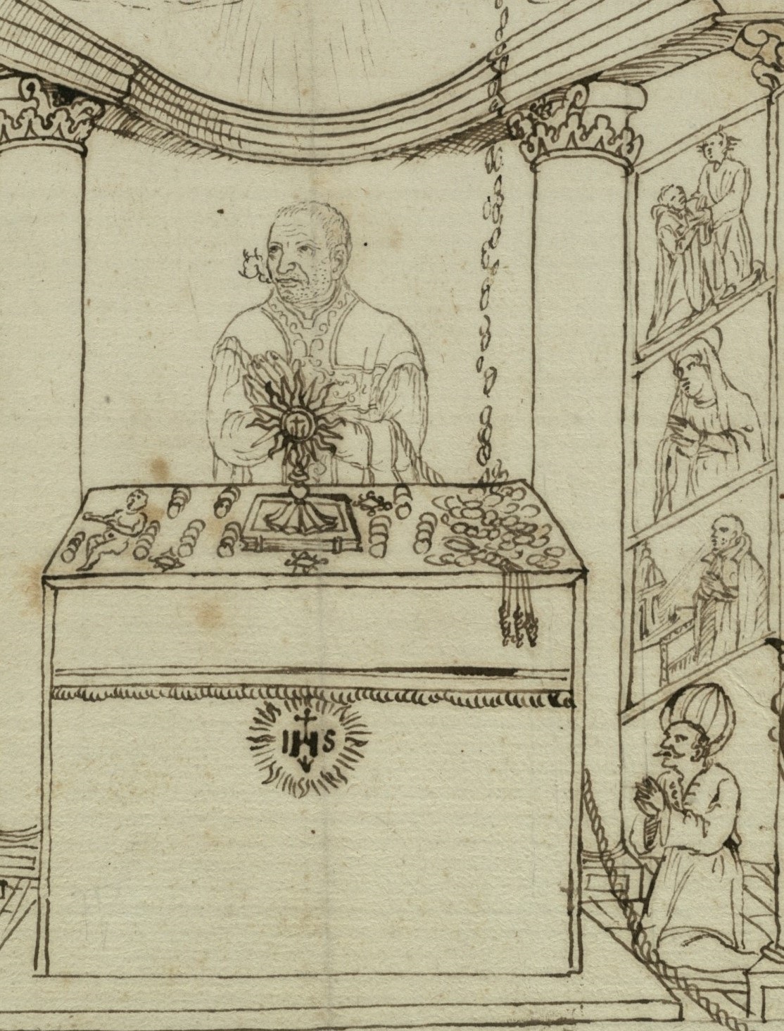 focus on Giulio Mancinelli from manuscript page
